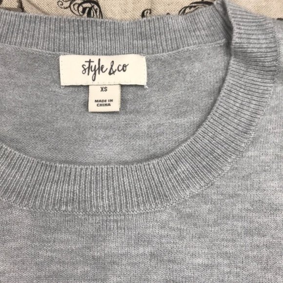 Style & Co Pull-Sleeve Blouson Sweater - Picture 3 of 5